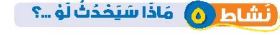 نشاط 5 ماذا سيحدث لو؟